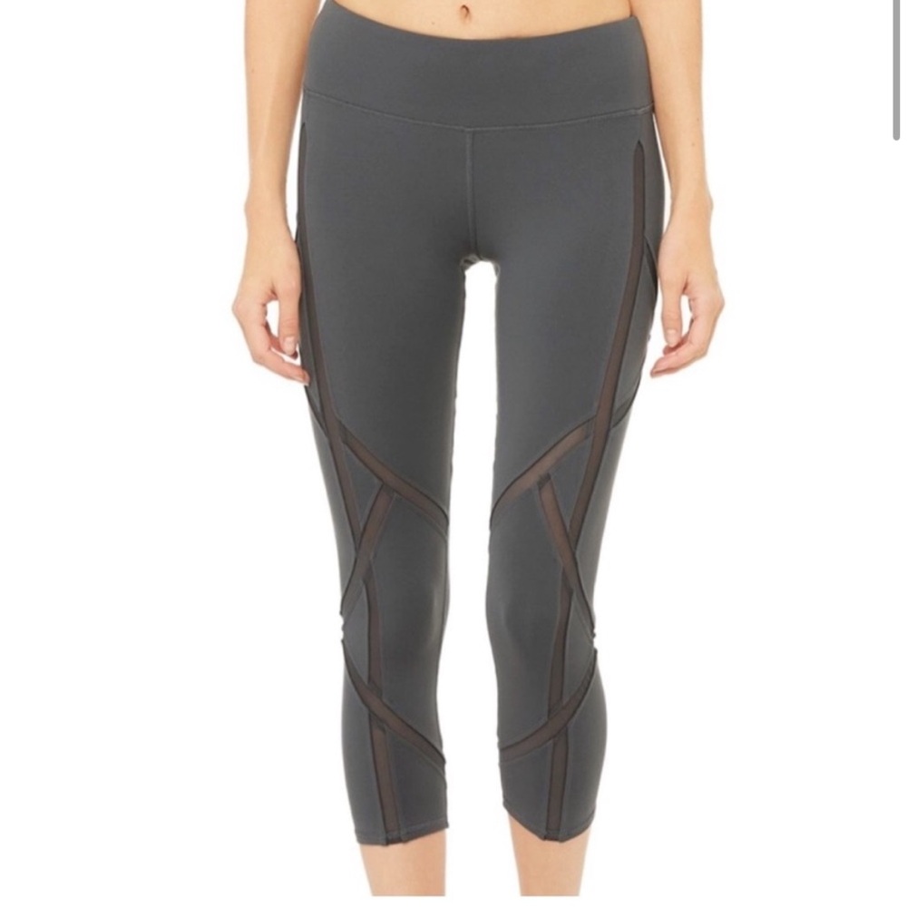 Alo Epic Mesh Panel Cropped Legging